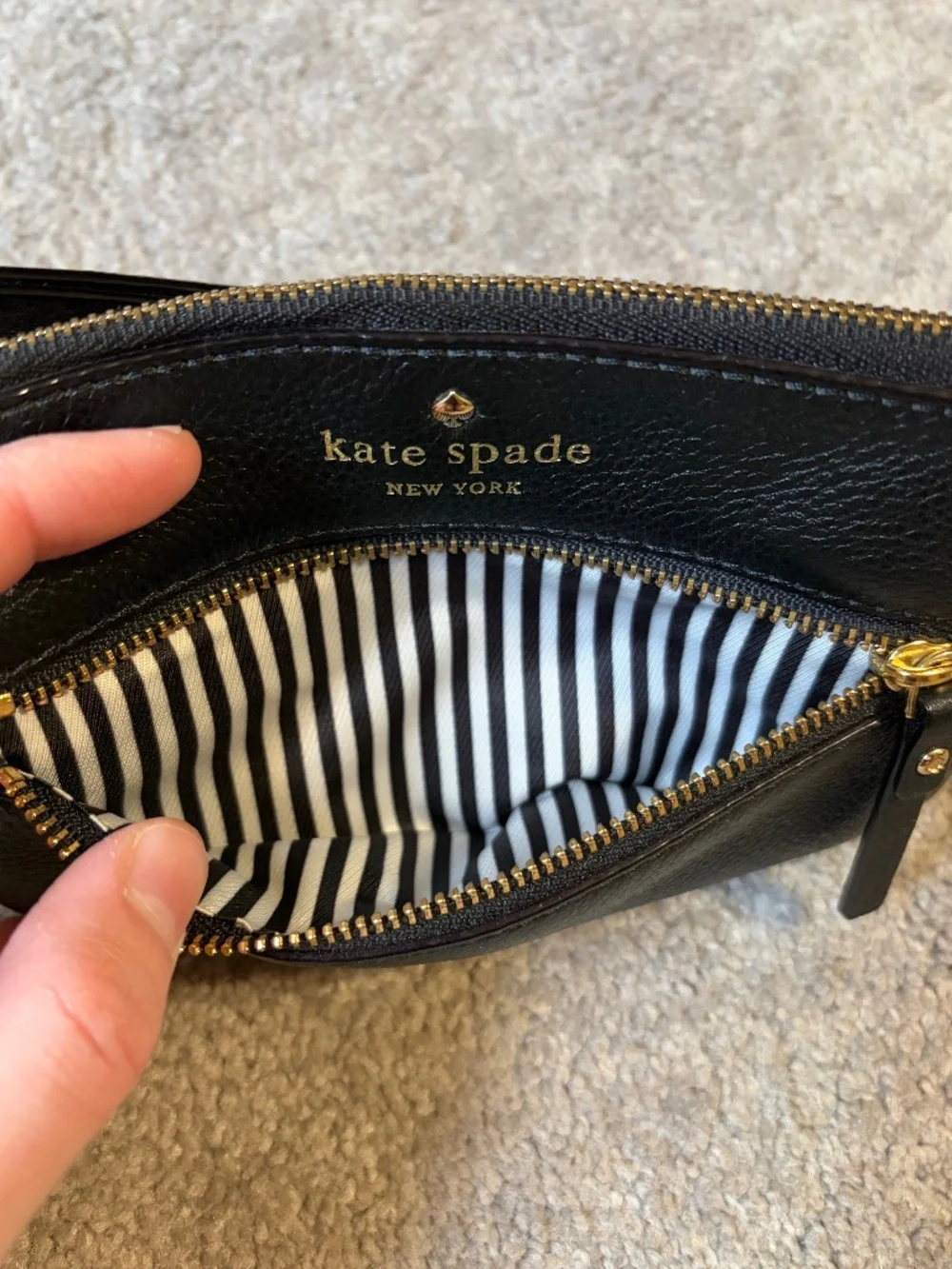 Kate Spade pebbled leather wristlet